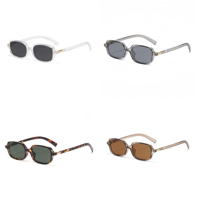 Retro UV400 Sunglasses - Unisex, Narrow Square Frame