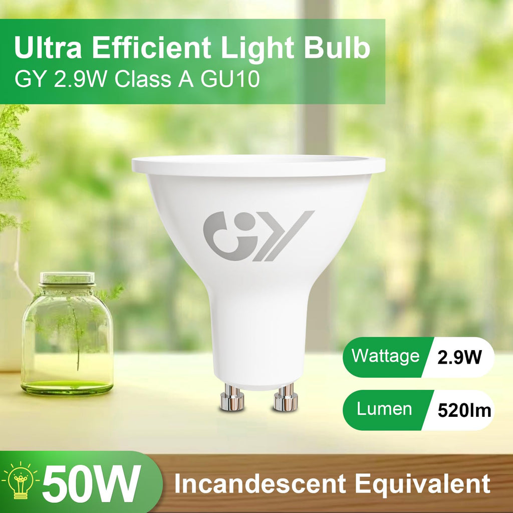 GU10 2.9W Energy-Saving LED Bulb 4000K 520LM – Pack of 10