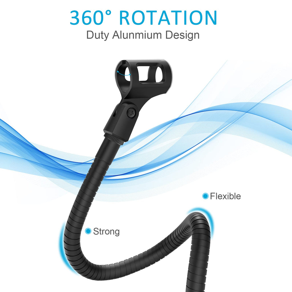 Flexible Gooseneck Desktop Microphone Stand - 13 inches