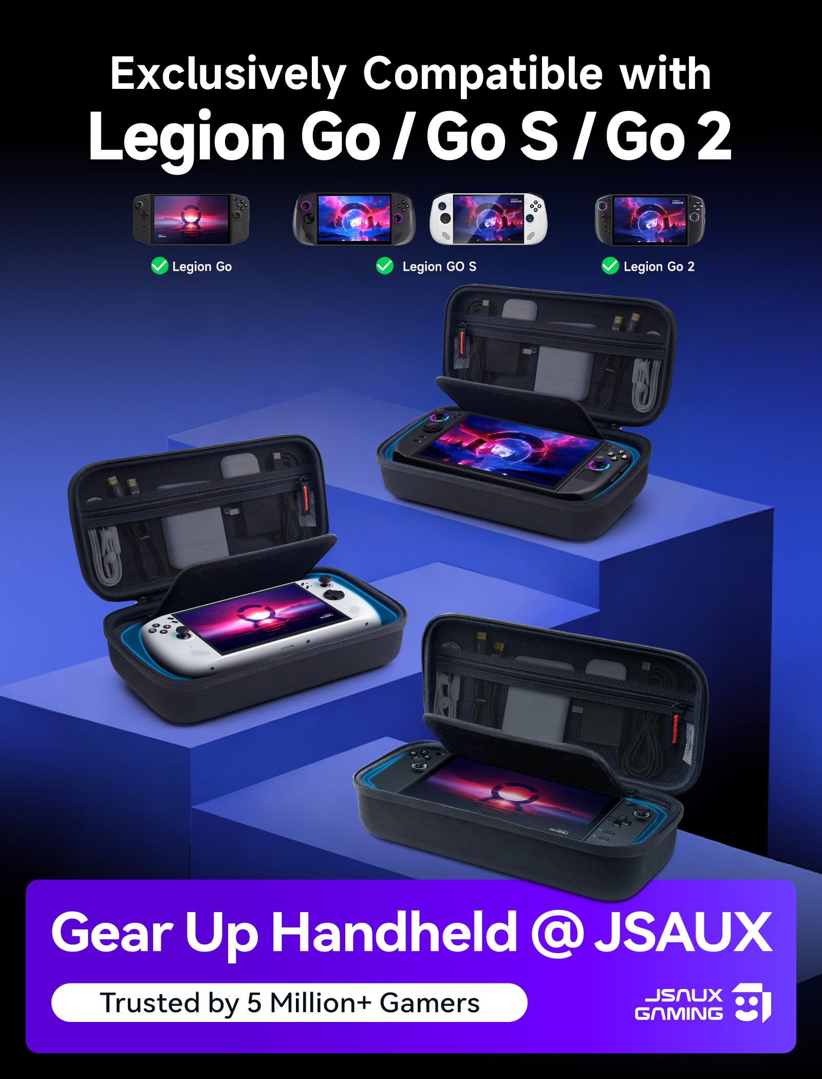 JSAUX Case for Lenovo Legion Go - Black