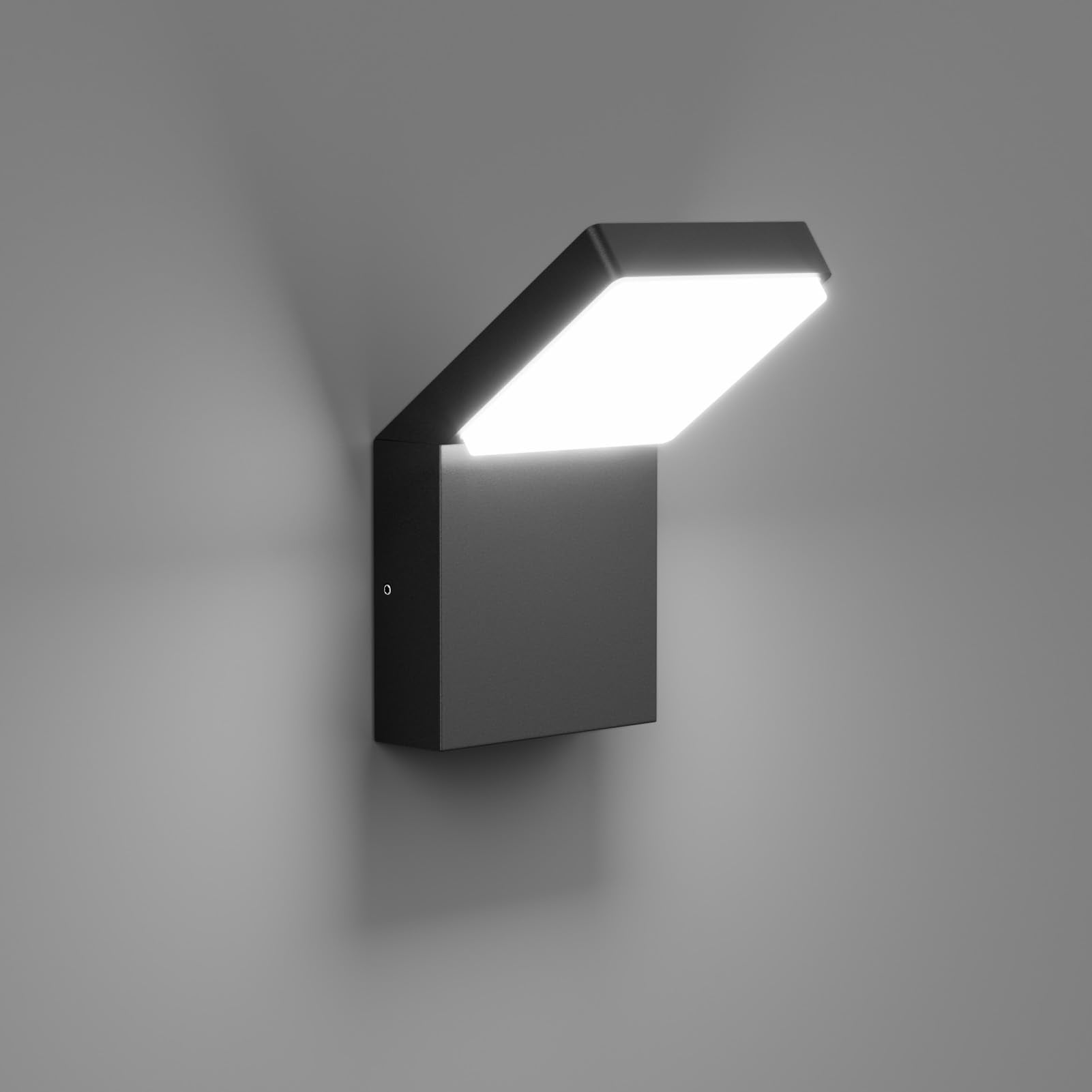 Klighten 24W LED Wall Lamp Indoor/Outdoor – Black 1500 Lumens Cool White
