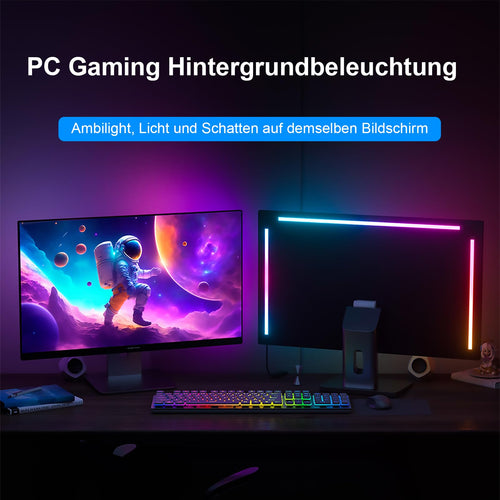 27-inch PC Monitor RGBIC LED Strip Synchronized with Screen Color – Multicolor