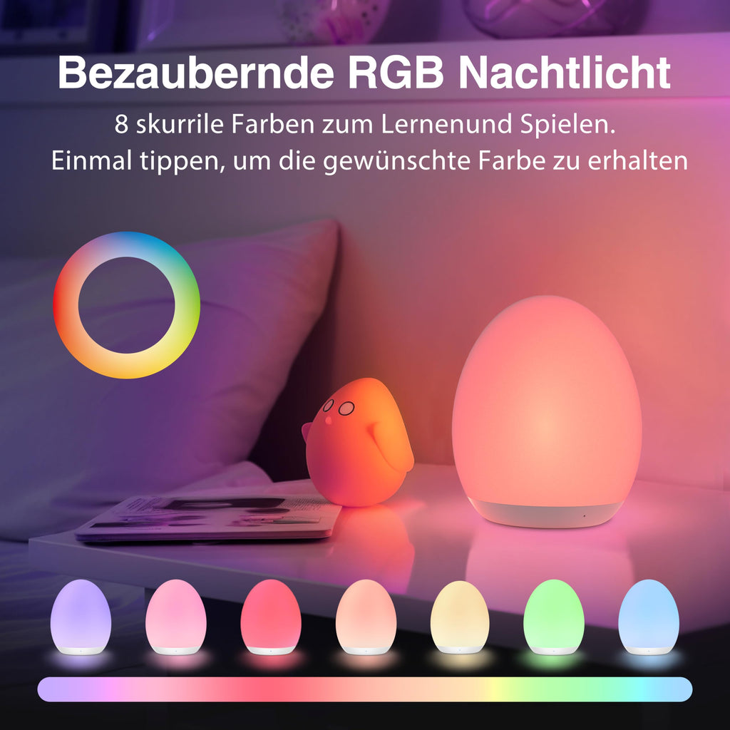 Children's Night Light 8 Colors – White