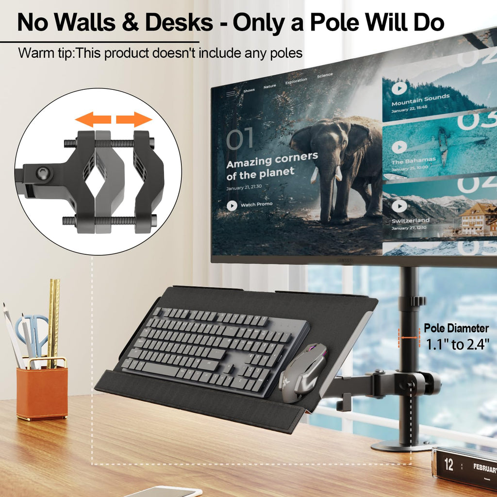 PUTORSEN Keyboard and Mouse Tray