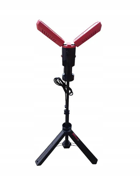 LED Construction Floodlight 2x50W with Tripod – 12000 lm, Dimmable, IP54, 3 Color Temperatures