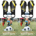 Children's Football Shin Guards with Ankle Protection – Breathable, Adjustable, Size M
