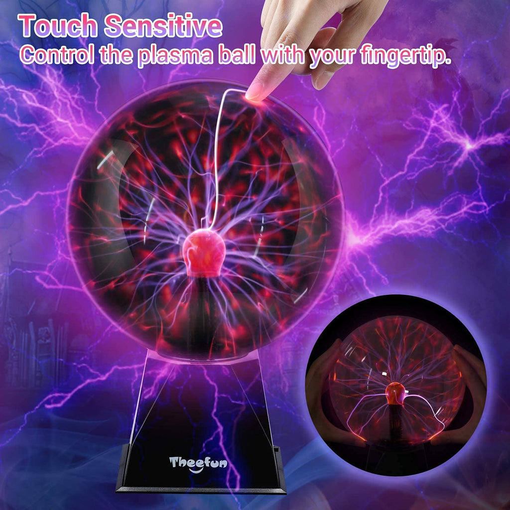 8-inch Touch and Sound Activated Plasma Ball Decorative Plasma Lamp