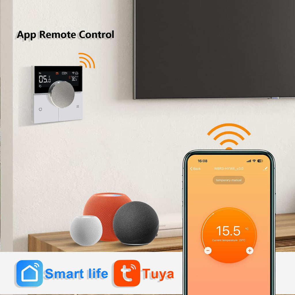KETOTEK WiFi Thermostat for Underfloor Heating and Boiler Control – Smart Compatible