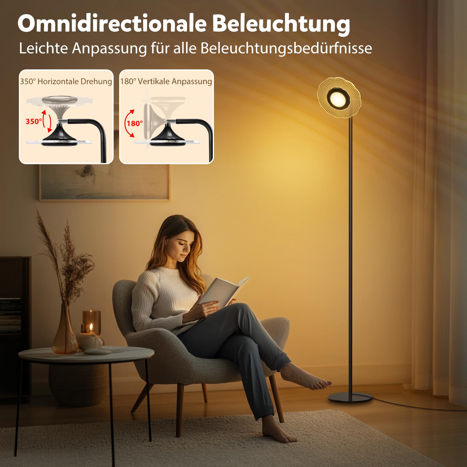 RGB Floor Lamp with Remote Control and App