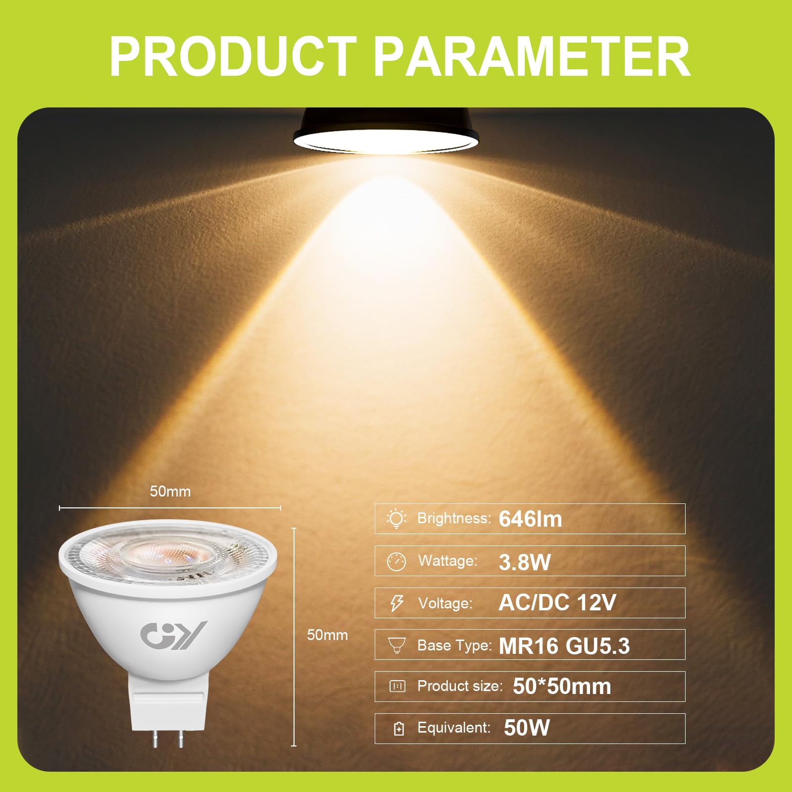 LED GU5.3 Bulb Neutral White 3.8W 646 Lumens Energy Saving 12 Pack – Neutral White