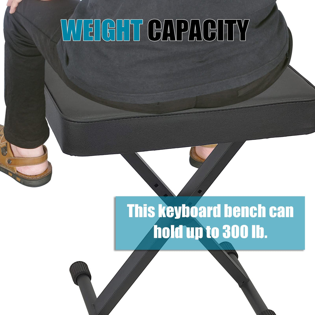Keyboard bench with adjustable height