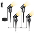 Svater LED Garden Lights 4-piece Outdoor Spotlights IP65 Waterproof Set – Warm White