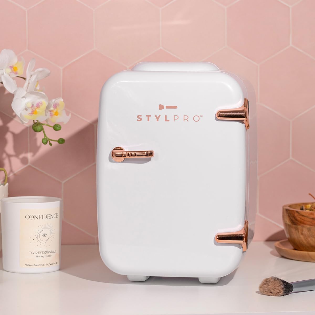 Beauty Fridge 4L Cosmetic Mini Fridge Cool & Warm for Skincare – Rose Gold