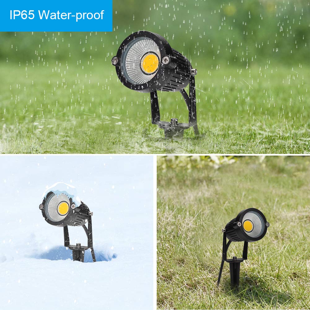 BLOOMWIN 4pcs LED Garden Lighting IP65 – Warm White