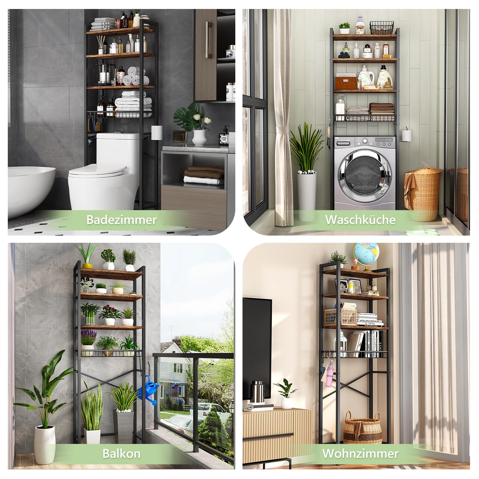 Kalrin Toilet Rack, 4-Tier