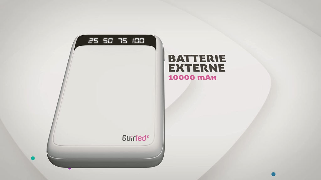 10000mAh Portable External Battery with 100 Hours of Operation – Lightweight and Compact