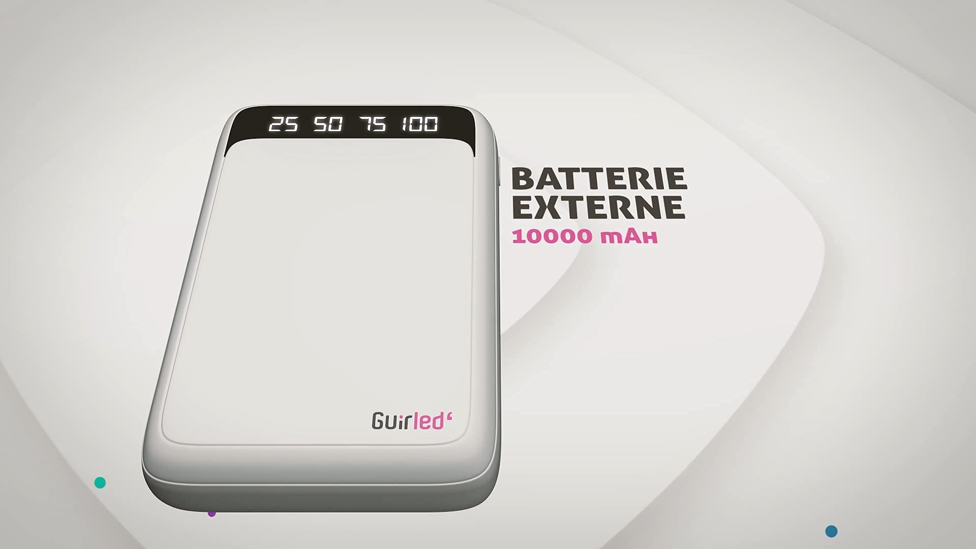 10000mAh Portable External Battery with 100 Hours of Operation – Lightweight and Compact