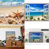 5D Diamond Painting Kit - Beach Blue Sky White Clouds 30x30 cm - Mixed Box