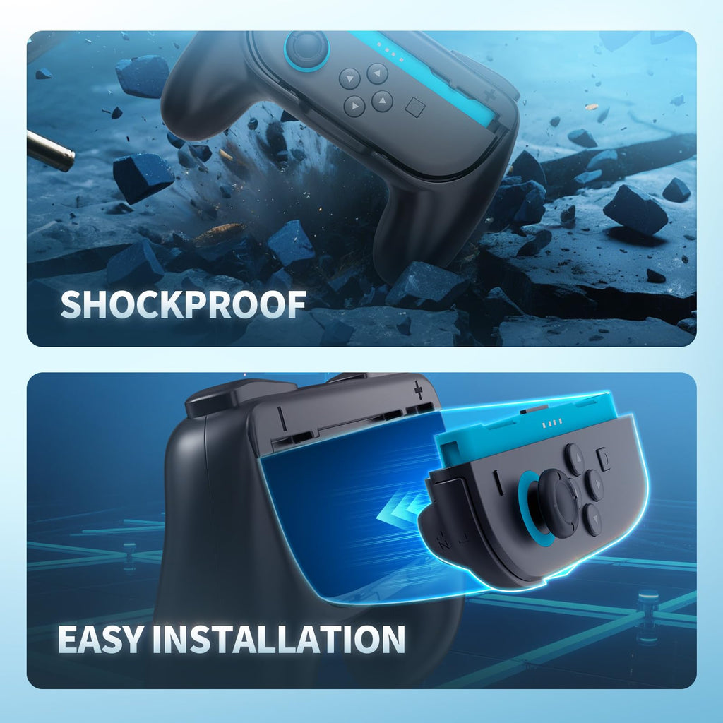 Uchwyty Joy-Con 2 szt ergonomiczne antypoślizgowe z przyciskami SL/SR – 2-Pack
