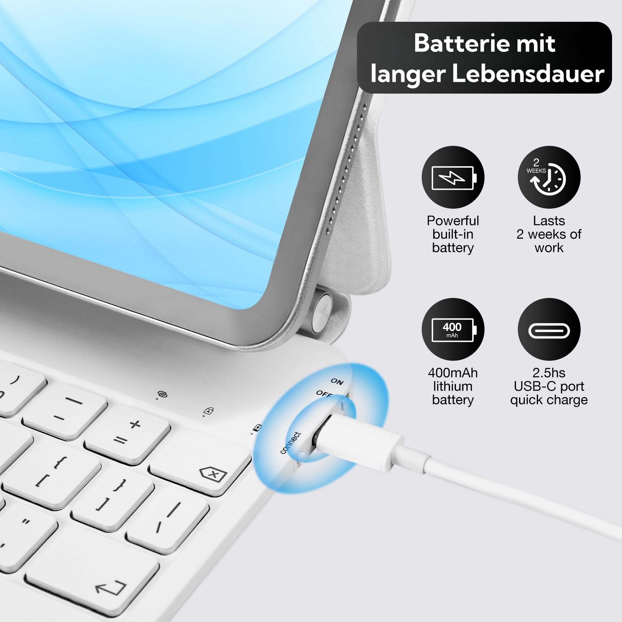 Seagtigau Magnetic Keyboard Case with Touchpad – 11 inch for iPad Air/Pro