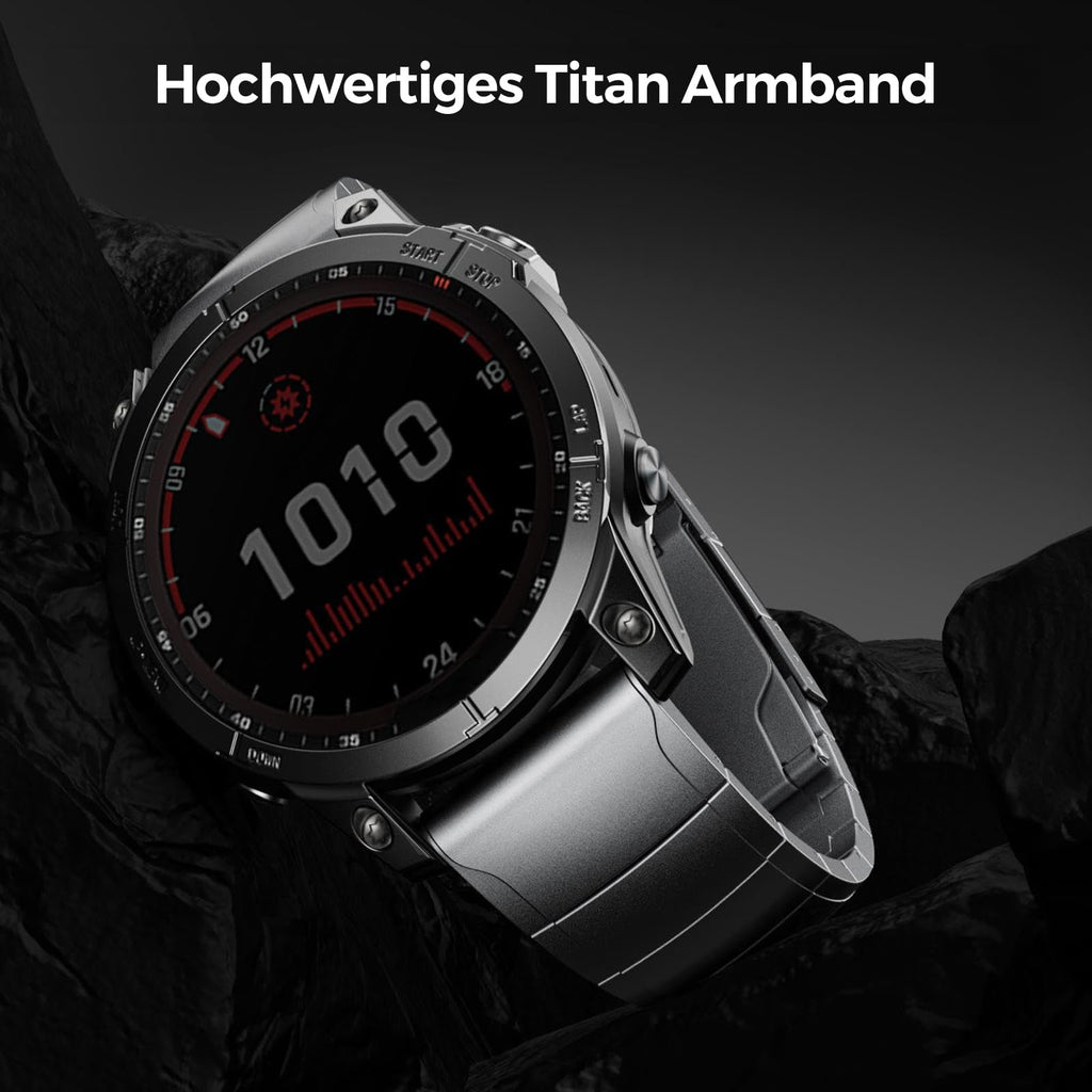 Titanium Quick Release 26mm Bracelet for Garmin Fenix 8 / Enduro