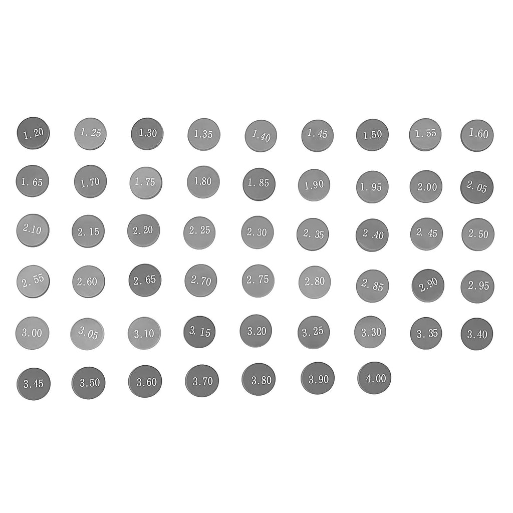 Zestaw podkładek Zaworowych 9,48 mm 52 szt – Regulowany 1,2mm-4mm dla Honda, Suzuki, Yamaha, Kawasak,i Husqvarna, Gas Gas, BMW