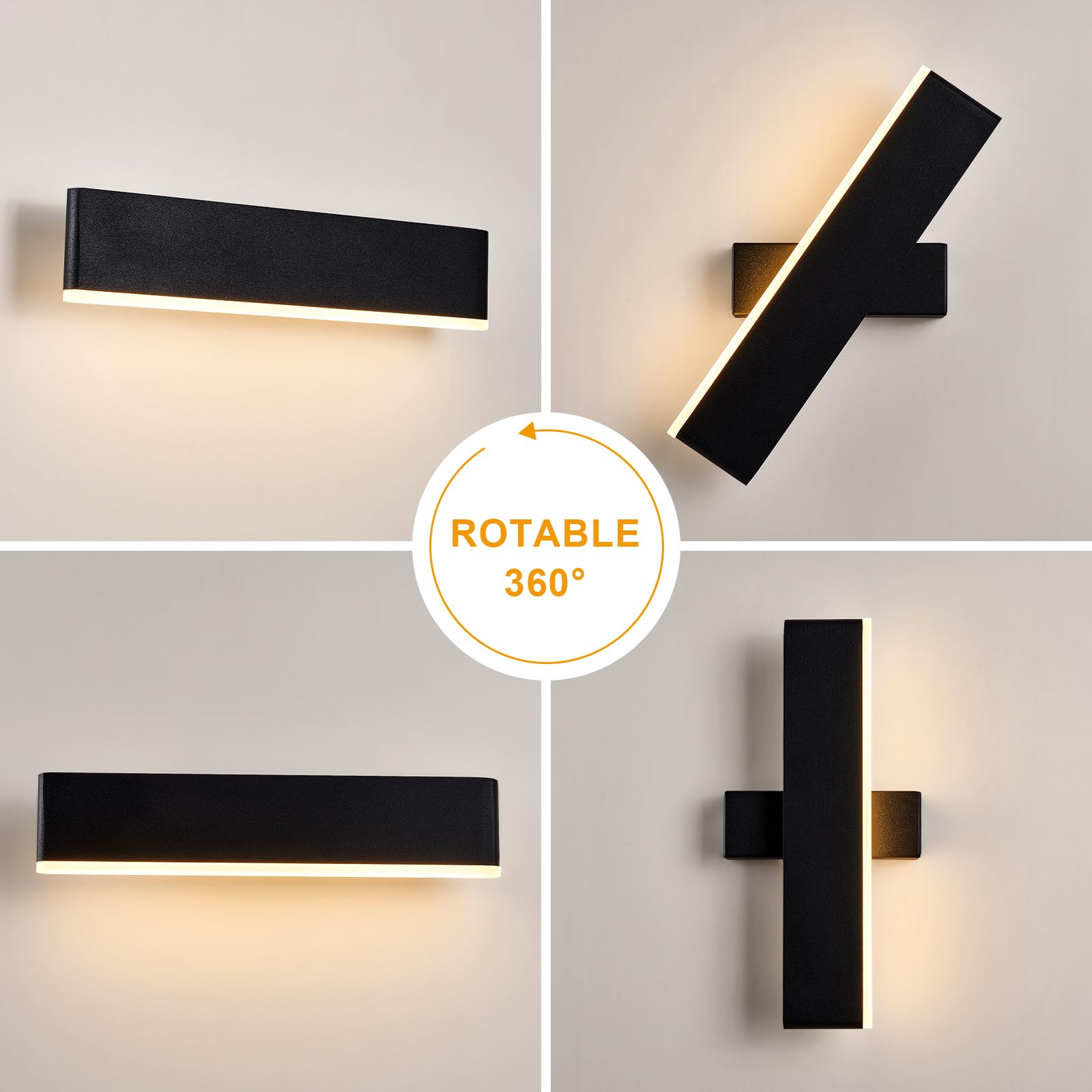 Pheashine LED Wall Sconce 360° Rotatable
