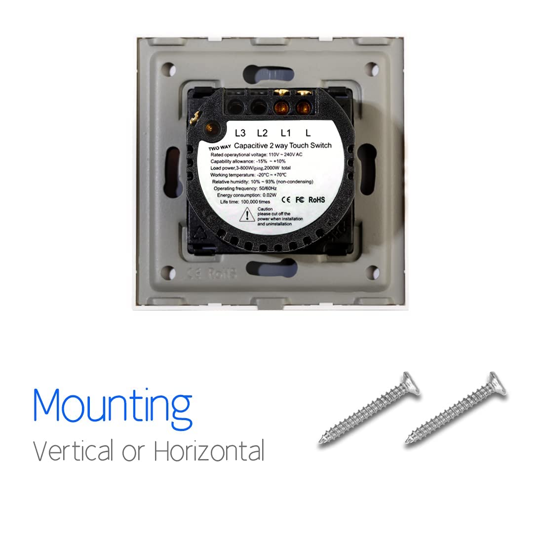 CNBINGO 2-pack Built-in Two-Way Switches