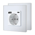 BSEED Schuko Wall Socket with USB C 2.1A – White