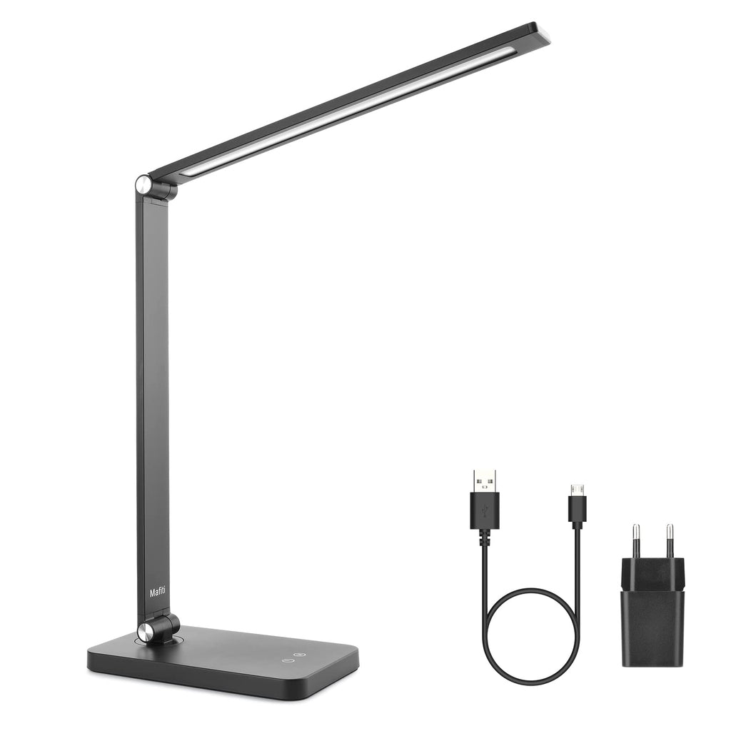LED Desk Lamp – 15 Lighting Modes, USB Port, Flexible Arm