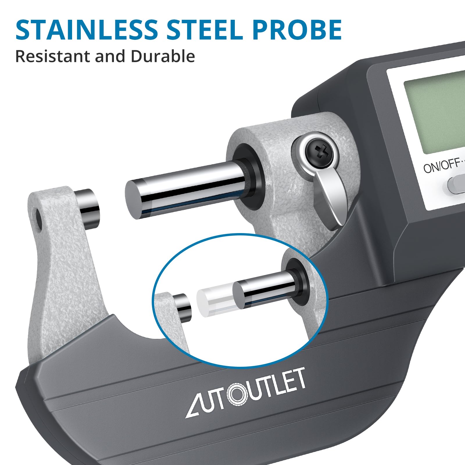 Digital Micrometer 0-25mm High Precision – Grey