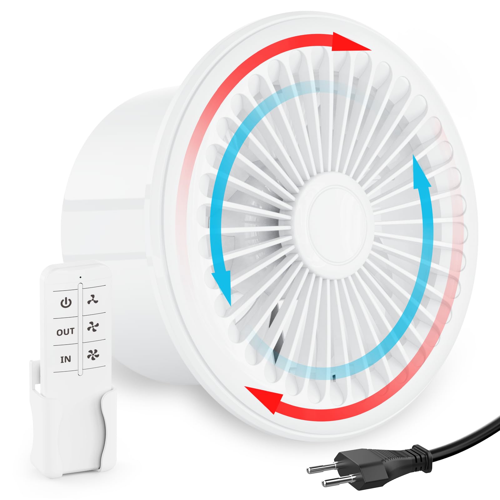 Extractor fan 200mm 2-way remote control quiet - Bathroom, Kitchen, Garage
