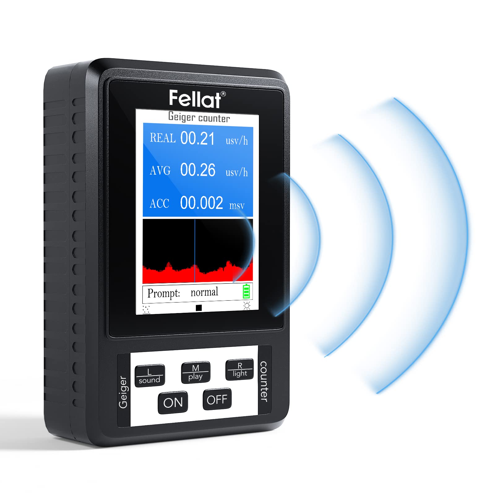 Geiger Counter FELLAT - Professional Radiation Detector with LCD Display