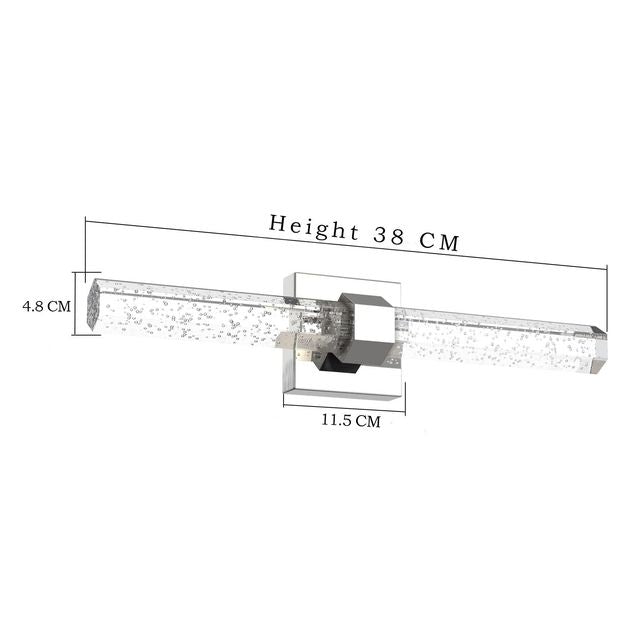 YOOCHUENG LED Crystal Wall Lamp – Modern Art Deco, Silver