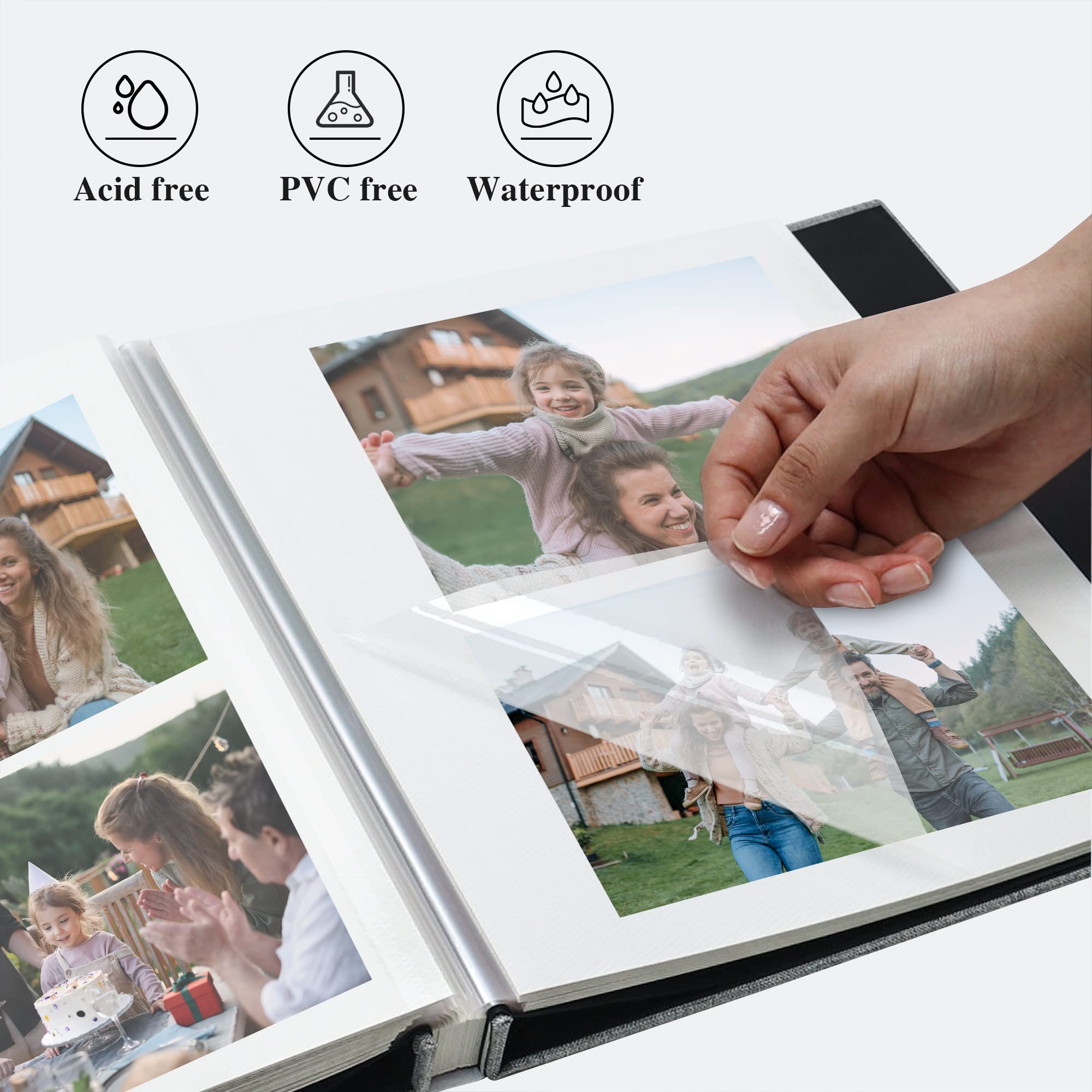 Photo Album Lanpn 10x15 for 400 Photos – Linen, Vertical Format, Beige
