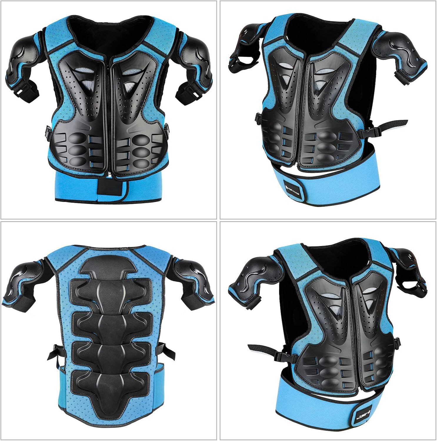 Kids' 5-Piece Protective Set – Knee, Elbow, Chest – Blue (4–14 years)