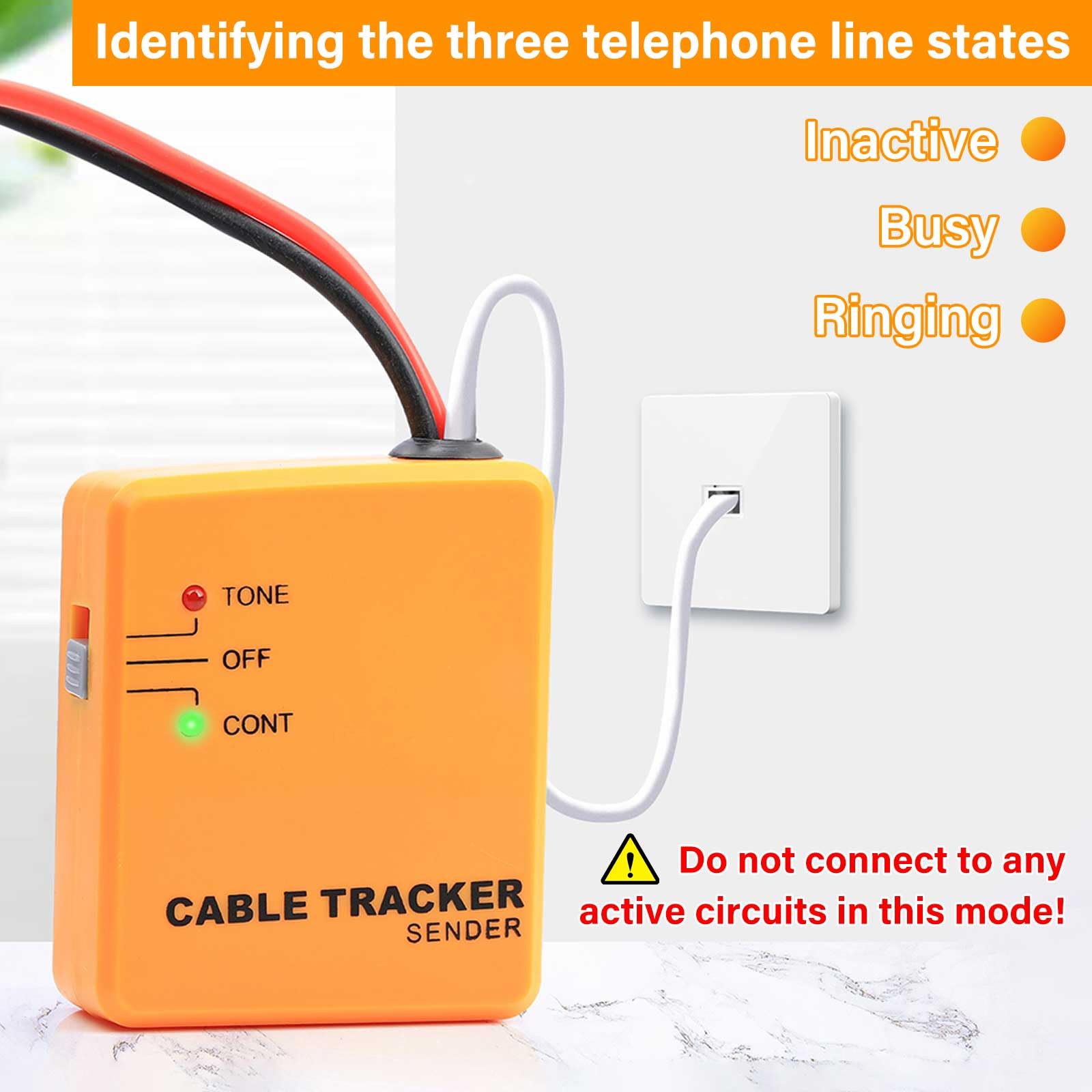 Multifunction RJ11 Network Tester with Tone Generator and Probe – Cable Tracing