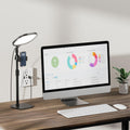 LitONES Dimmable LED Desk Lamp with Tripod for Video Conferencing, 3 Colors – Black