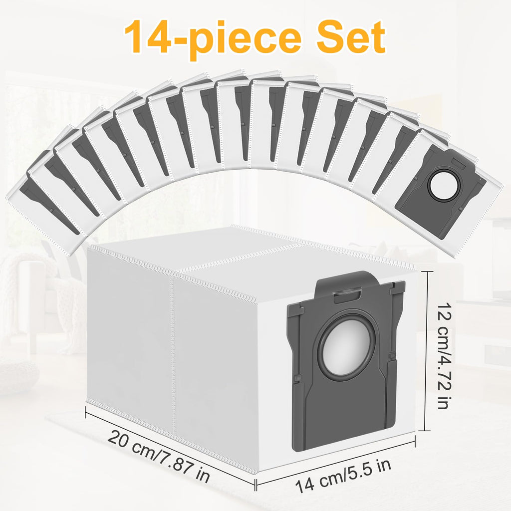 RUKHOOL 14 Dust Bags for Dreame Vacuum Cleaners - Compatible with multiple models