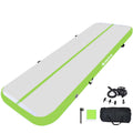 MEKETUM Inflatable Gymnastics Mat 3m – 10cm Thick, Non-Slip, Green