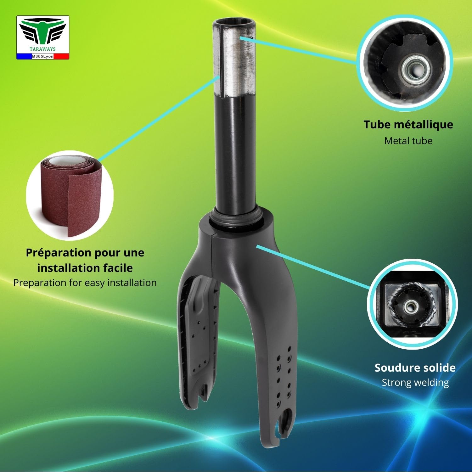 Front Fork for Xiaomi M365 Electric Scooter - Black