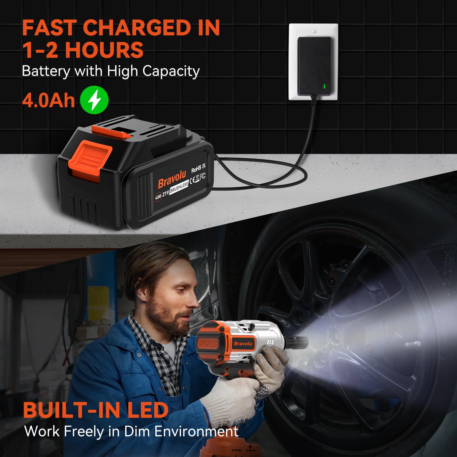 Klucz Udarowy Bravolu 700Nm Bezszczotkowy 1/2" – 21V