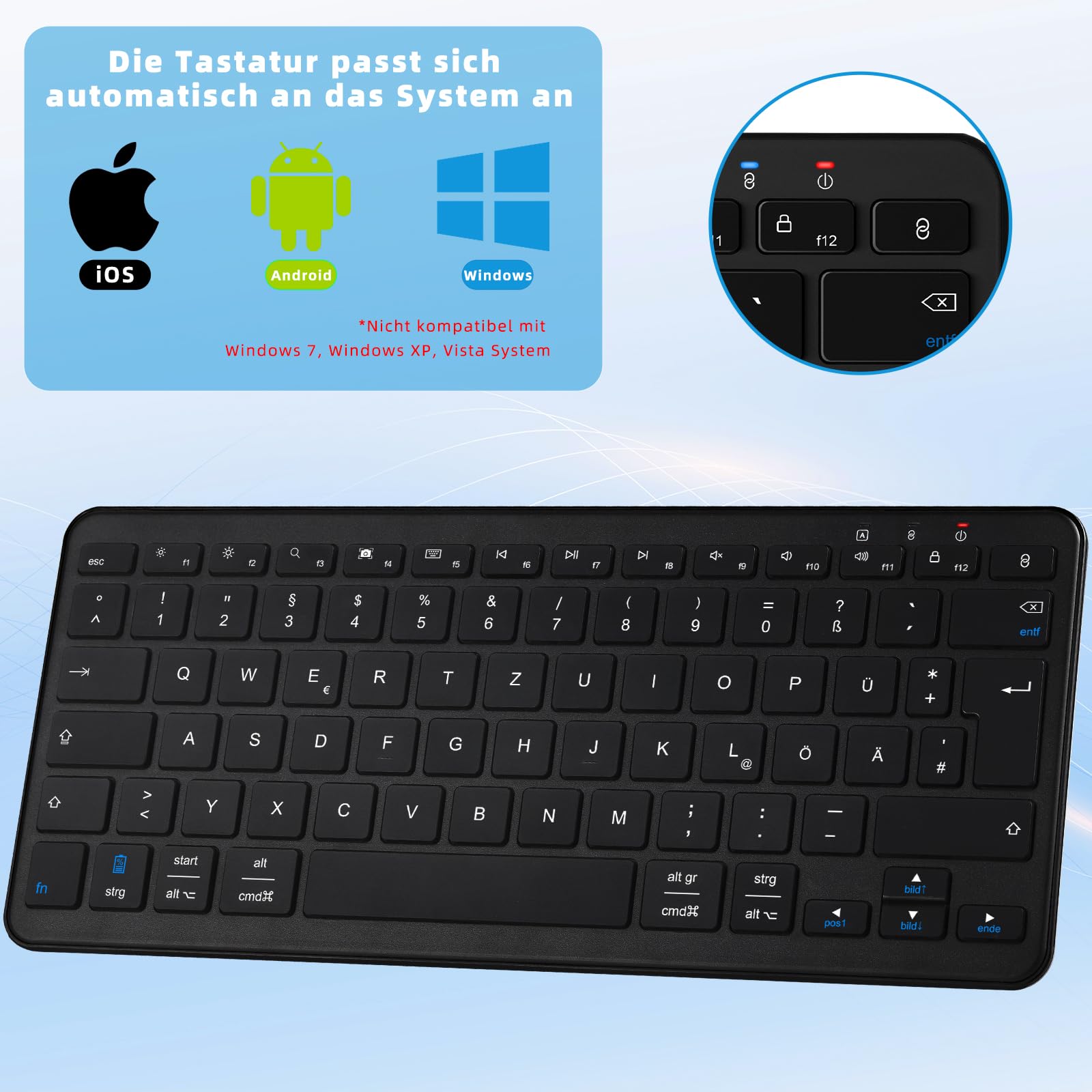 Qulose Wireless Bluetooth Keyboard