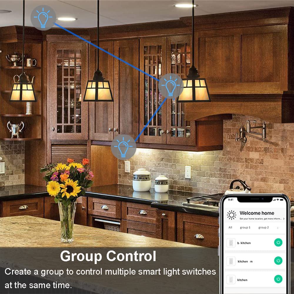 WiFi Włącznik Światła Inteligentny Podtynkowy 1-Kanałowy Zgodny z Alexą – Biały
