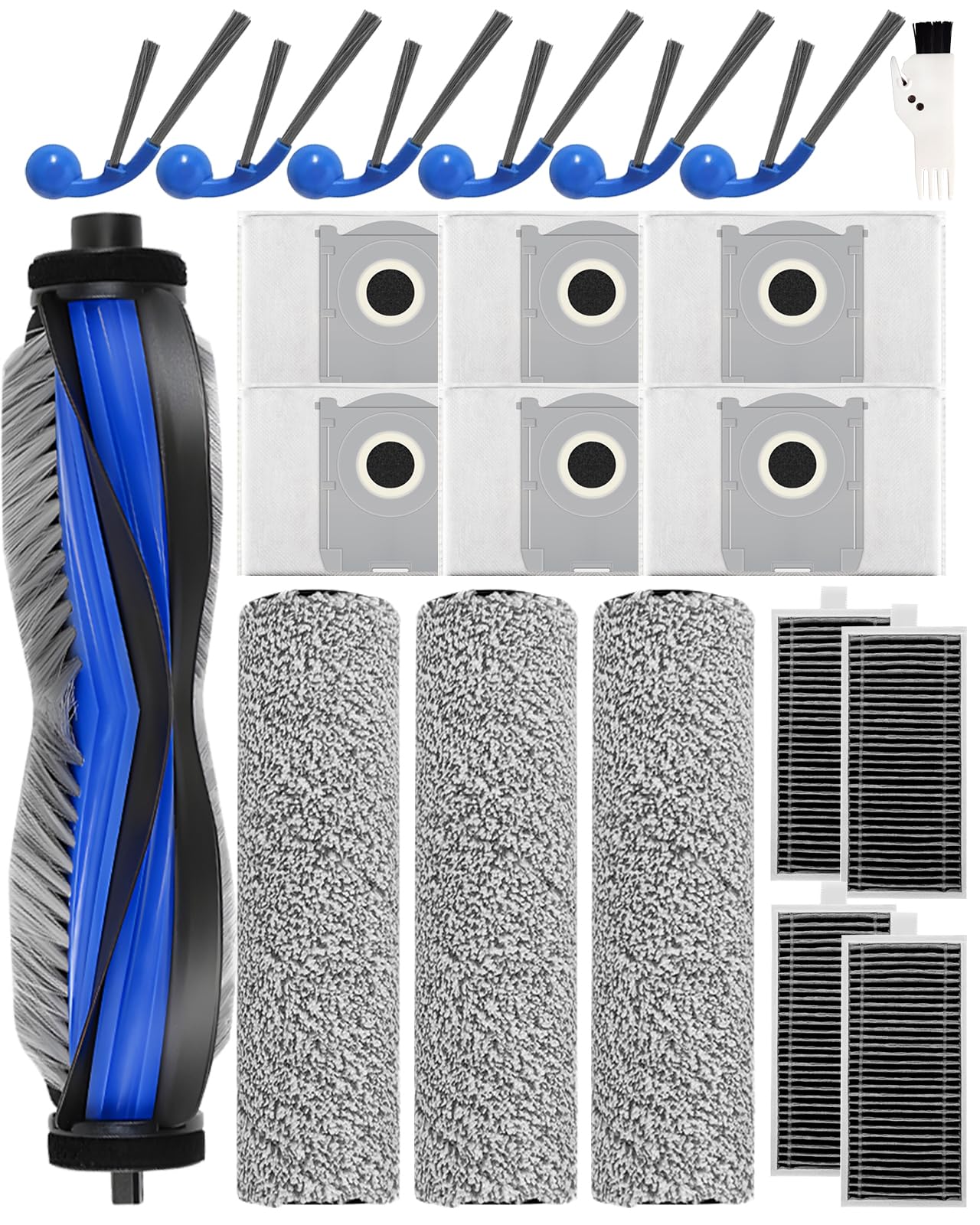 ECOVACS DEEBOT T80 OMNI Spare Parts Kit 21pcs brushes filters dust bags mop rollers – 21pcs