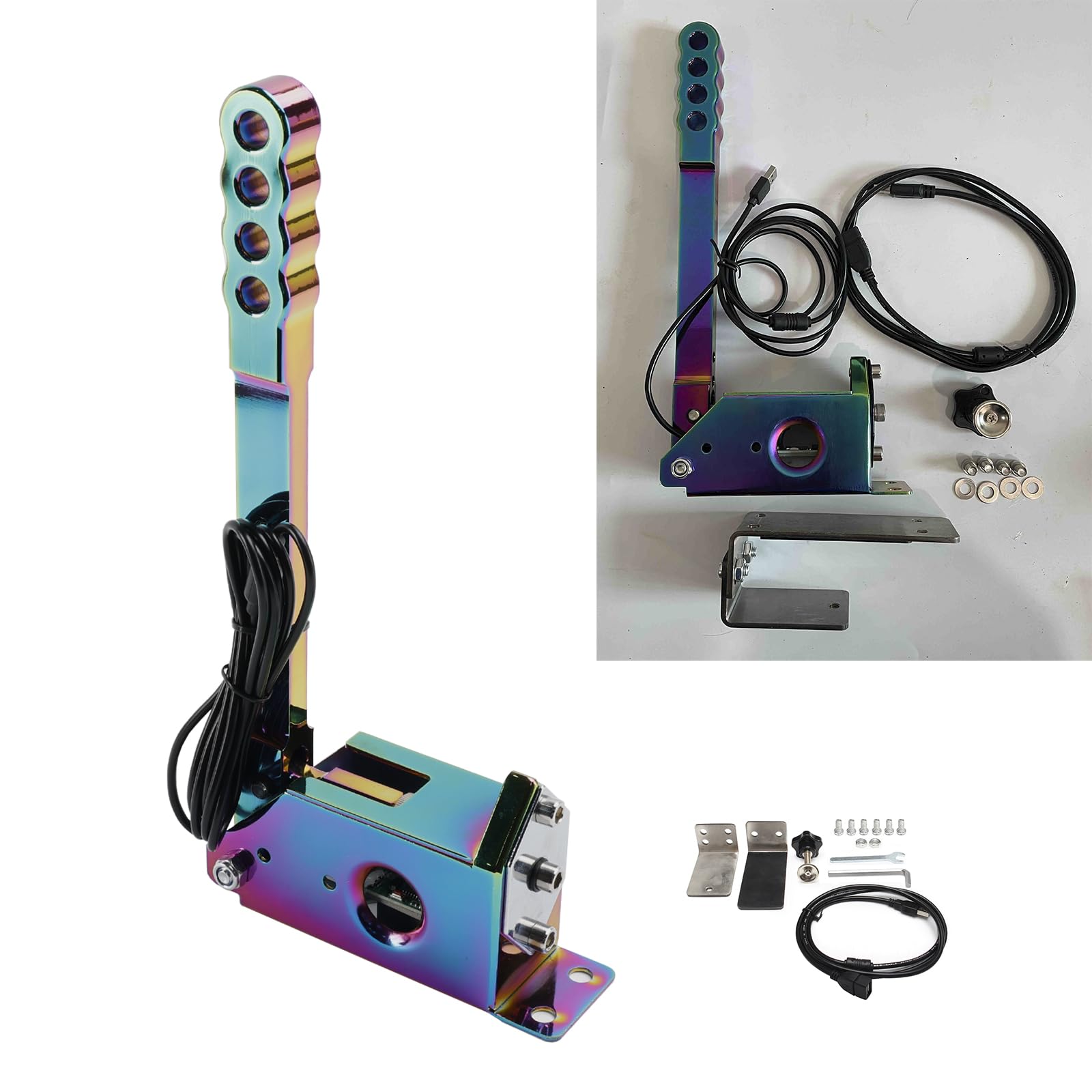 Hamulce ręczne USB do sim racing czujnik Hall kompatybilny z Logitech & Fanatec – Kolor