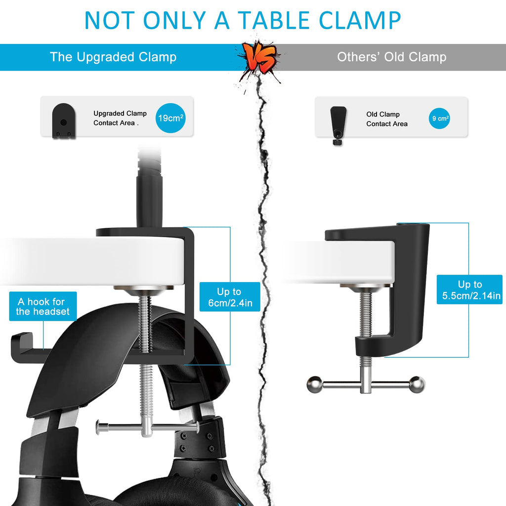 Flexible Gooseneck Desktop Microphone Stand - 13 inches