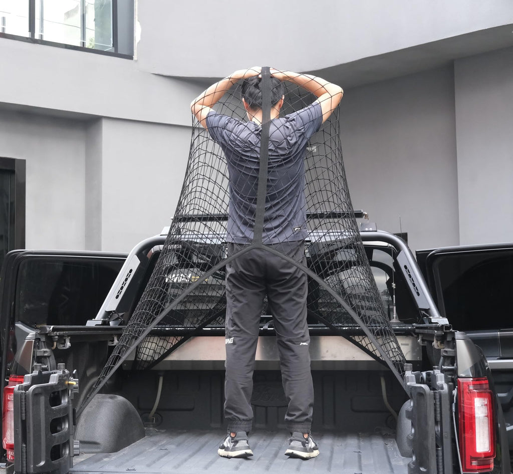 Flexible trunk net, stretchable to 2.1x2.1 m, single layer – 1.2x1.2 m