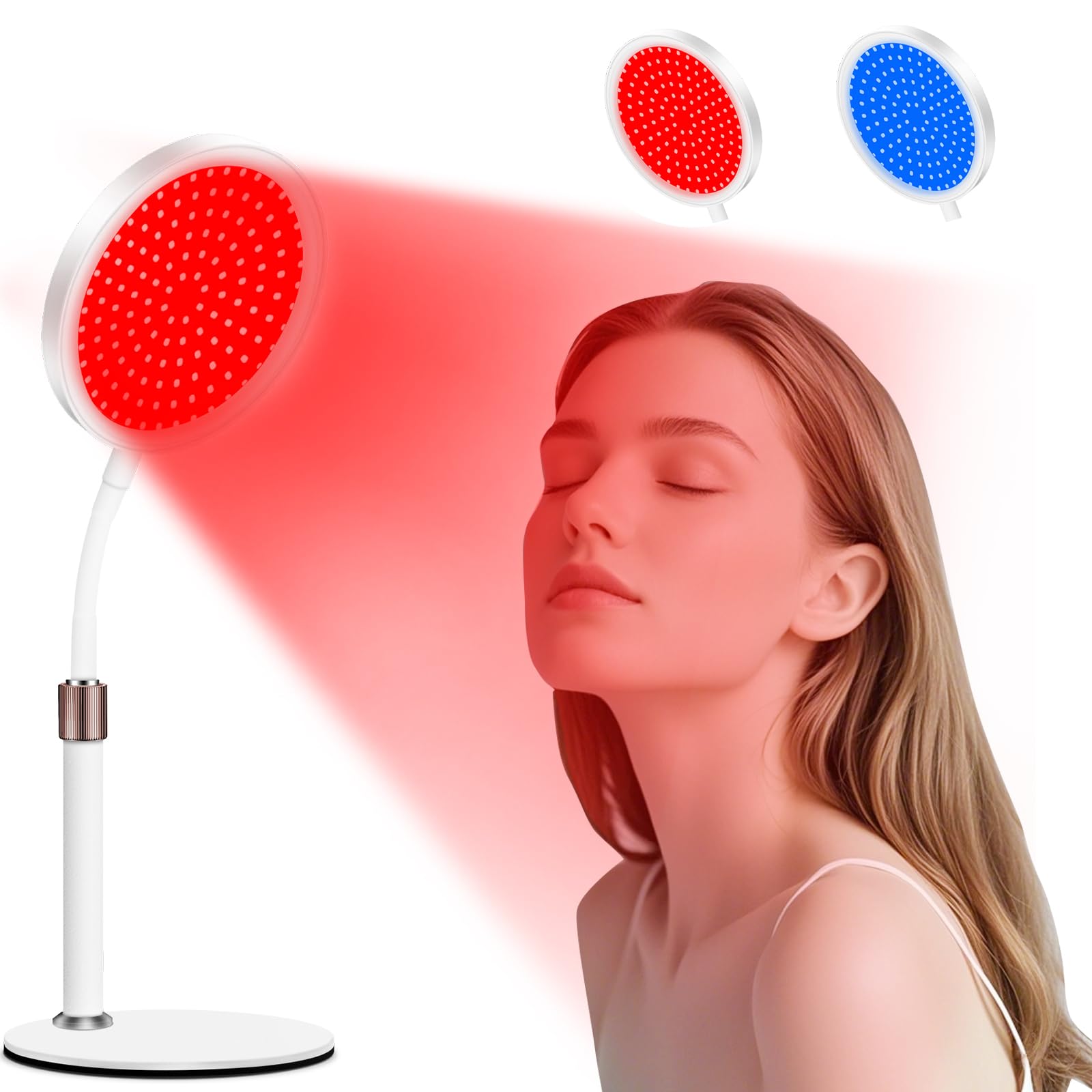 Lampa Czerwona Hottoerak 100 LED na podczerwień z timerem i regulowanym szyjką – Czarna