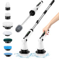 Leebein Electric Scrubber – 8 Brush Heads, 2 Speeds, 37-139cm Extendable Handle